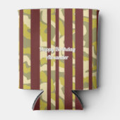 Fun Urban Camouflage Stripe Pattern Birthday Blikjeskoeler (Voorkant)