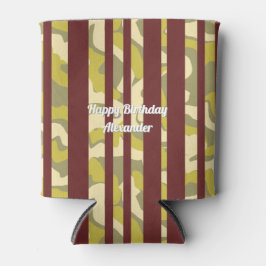 Fun Urban Camouflage Stripe Pattern Birthday Blikjeskoeler