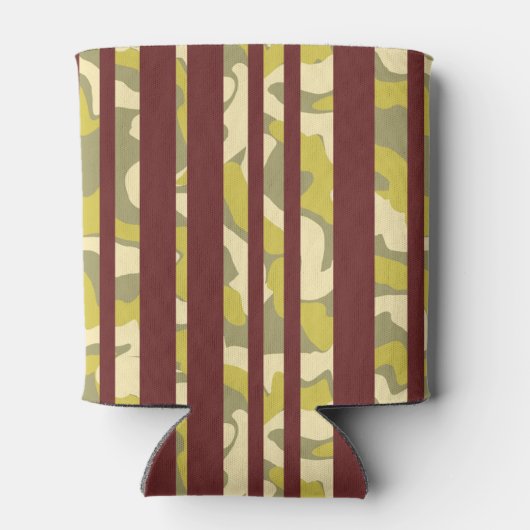 Fun Urban Camouflage Stripe Pattern Birthday Blikjeskoeler (Achterkant)
