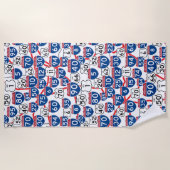 Fun US Highway Signs and Map Random Pattern Strandlaken (Voorkant)