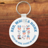 Fun USA Goose ROOD WIT EN HONK 4 juli Sleutelhanger (Voorkant)