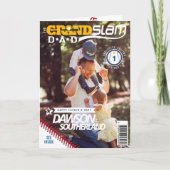 Fun Vaderdag Honkbal Lover Fotomagazine Kaart (Voorkant)