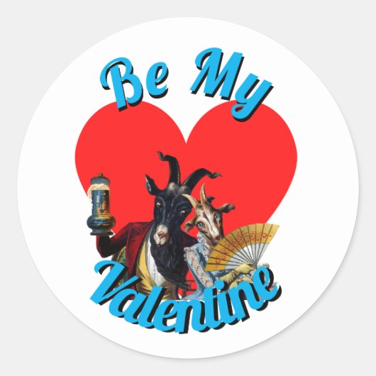 Fun Valentijn Klassic Round Sticker (Voorkant)