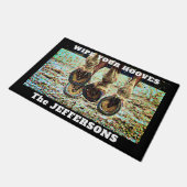 Fun "Veeg je handschoenen af met paardenhandschoen Deurmat (Schuin)