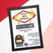 Fun Vegas Casino Nacht Verjaardag Uitnodiging