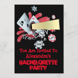 Fun Vegas poker casino chip bachelorette party Kaart