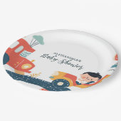 Fun Vehicle Cars Boy Baby shower Papieren Bordje (Gekanteld)
