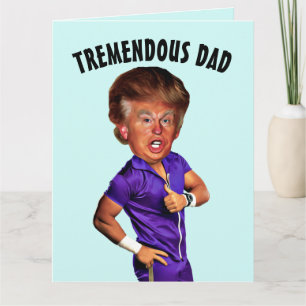 FUN VERJAARDAGSCADEAU KAART VOOR VADER MET TRUMP