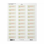 Fun verjaardagstaart retourenveloplabels etiket (Full Sheet)