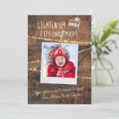 Fun verlicht de Kaart voor kerstfeestdagen met fot (Staand voorkant)