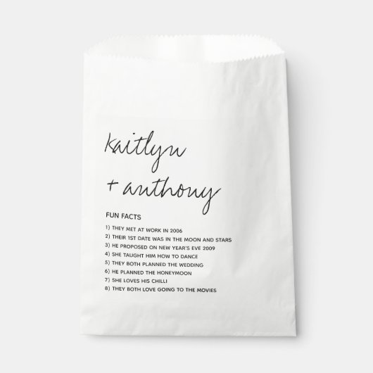 Fun vertelt over de moderne Passen getrouwd Bedankzakje (Voorkant)