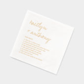 Fun vertelt over de moderne Passen getrouwd Folie Servetten (Links)