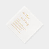 Fun vertelt over de moderne Passen getrouwd Folie Servetten (Rechts)