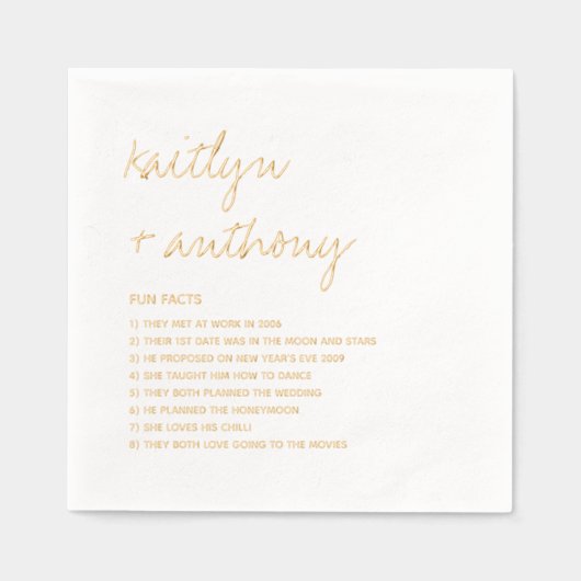 Fun vertelt over de moderne Passen getrouwd Folie Servetten (Voorkant)