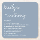 Fun vertelt over de moderne Passen getrouwd Kartonnen Onderzetters (Voorkant)