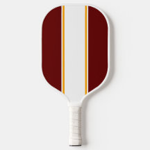 Fun Vertical Deep Red White Yellow Racing Stripes