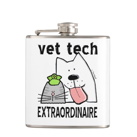 Fun Vet Tech Extraordinaire Heupfles (Voorkant)