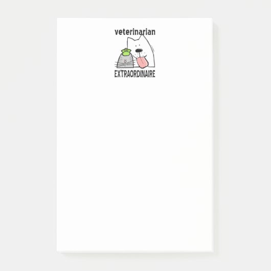 Fun Veterinarian Extraordinaire Post-it® Notes (Voorkant)