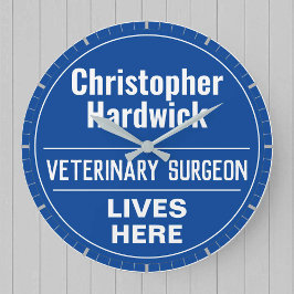 Fun Veterinary Surgeon Wall Plaque Style Grote Klok