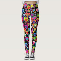 Fun Vibrant Eye-catching Rainbow of Hearts Pattern