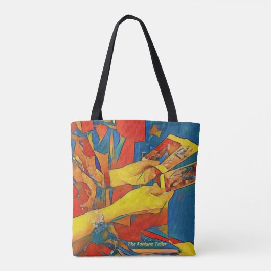 Fun Vibrant Fortune Teller Tarot-kaarten Tote Bag (Achterkant)