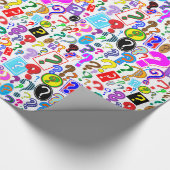 Fun Vibrant Pattern of Vraag Marks Cadeaupapier (Hoek)