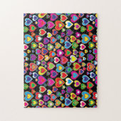 Fun Vibrant Rainbow of Hearts Pattern Love Legpuzzel (Verticaal)
