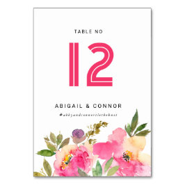 Fun Vibrant Violet Fuchsia Floral Kaart