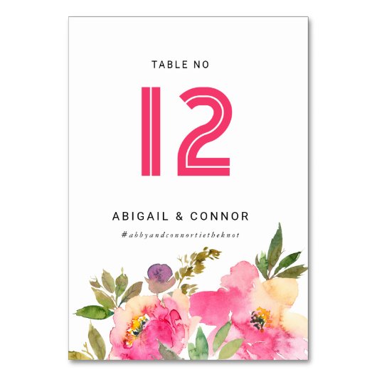 Fun Vibrant Violet Fuchsia Floral Kaart (Voorkant)