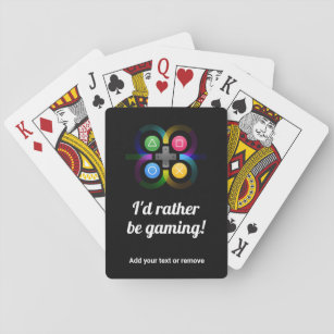 Fun-videospel: Ik wil liever gamen, sms, Pokerkaarten