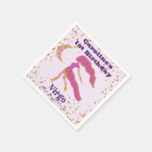 Fun Virgo First Birthday & Gold Confetti Servet (Hoek)