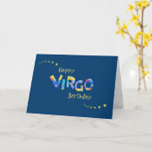 Fun VIRGO Zodiac Sign Verjaardagsgroet Kaart (Gele Bloem)