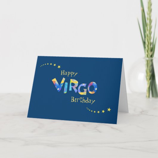 Fun VIRGO Zodiac Sign Verjaardagsgroet Kaart (Voorkant)