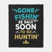 Fun Vist Hunter Hunter Hunter Hunting Fisherman Gi Fleece Deken (Voorkant)
