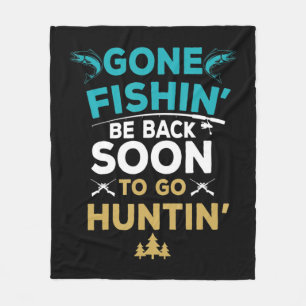 Fun Vist Hunter Hunter Hunter Hunting Fisherman Gi Fleece Deken