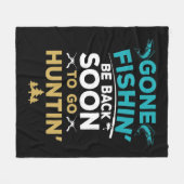 Fun Vist Hunter Hunter Hunter Hunting Fisherman Gi Fleece Deken (Voorkant (Horizontaal))