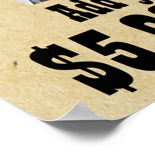 Fun VOEG JE GEZICHT TOE, TEKST cowboy wilde poster (Hoek)