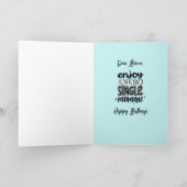 Fun Voeg naamleeftijd Beste verjaardag Wish Ever K Kaart (Binnen)