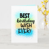 Fun Voeg naamleeftijd Beste verjaardag Wish Ever K Kaart (Gele Bloem)