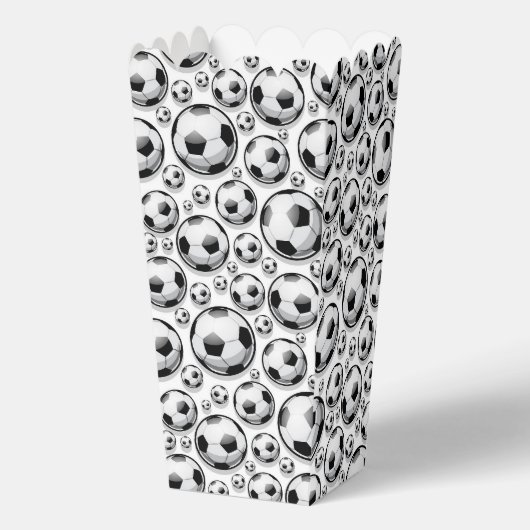 Fun Voetbal sportbal betegeld patroon Bedankdoosjes (Voorkant)