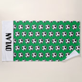 Fun Voetbal voegt naam strandhanddoeken toe Strandlaken (Voorkant)