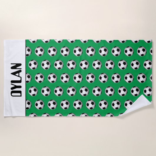 Fun Voetbal voegt naam strandhanddoeken toe Strandlaken (Voorkant)