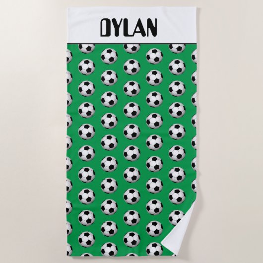 Fun Voetbal voegt naam strandhanddoeken toe Strandlaken (Voorkant)