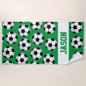 Fun Voetballen gepersonaliseerd Strandlaken (Voorkant)