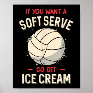 Fun Volleyball als je een zacht serve volleyball w Poster