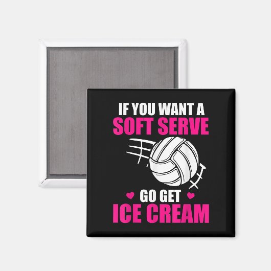 Fun Volleyball als je een zachte serve wilt, haal Magneet (Voorkant / Achterkant)