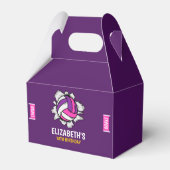 Fun Volleyball Birthday Girl Bedankdoosjes (Achterkant)