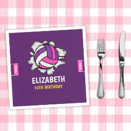 Fun Volleyball Birthday Girl Servet