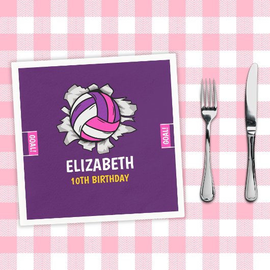 Fun Volleyball Birthday Girl Servet