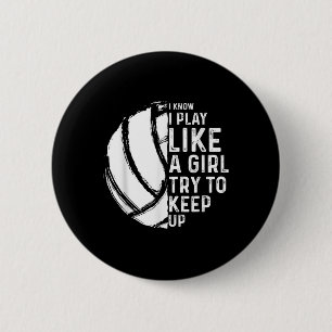 Fun Volleyball Design Girls Women Youth Teen Sport Ronde Button 5,7 Cm